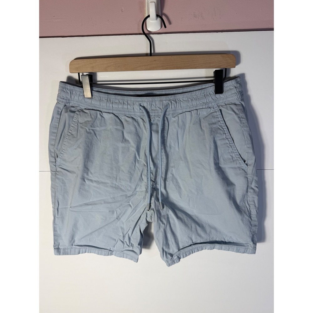 Hollister Epic Flex Jogger Shorts 7 Inch Blue Grey Mens Large Drawstring Stretch